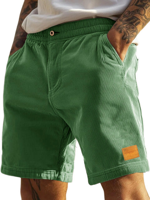 Men's Fashion Elastic Waist Embroidered Logo Shorts
