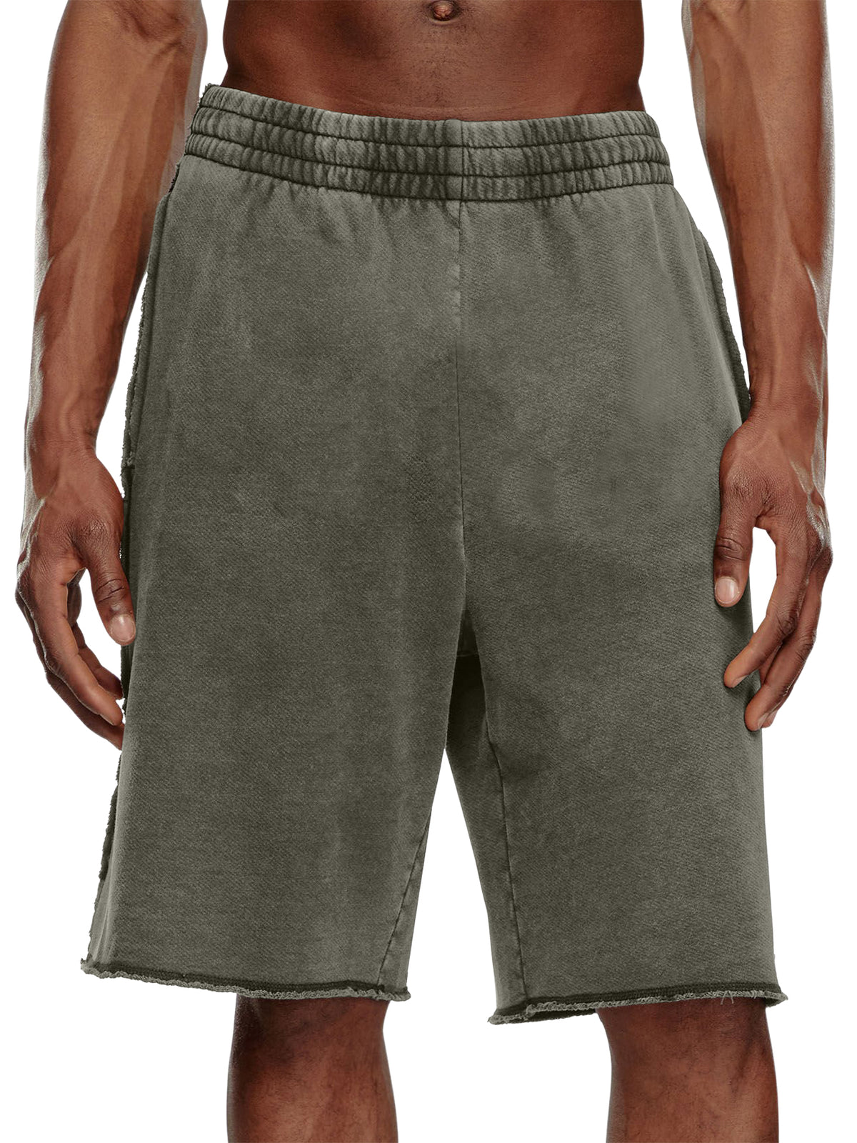 Men's Cotton Washed Distressed Vintage Distressed Shorts