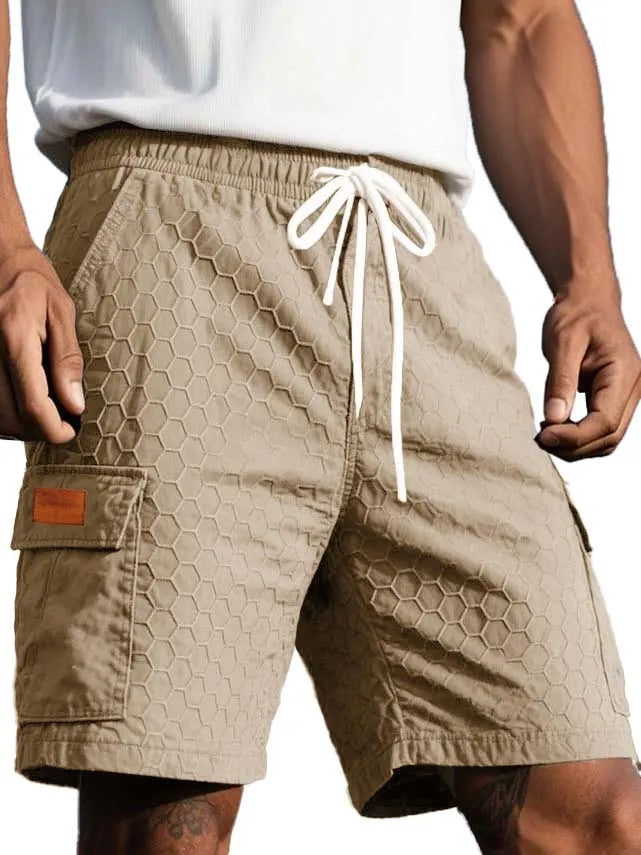 Men's Fashion Casual Textured Fabric Pocket Shorts