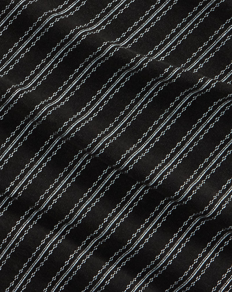Indigo Striped Jacquard T-Shirt Black Multi