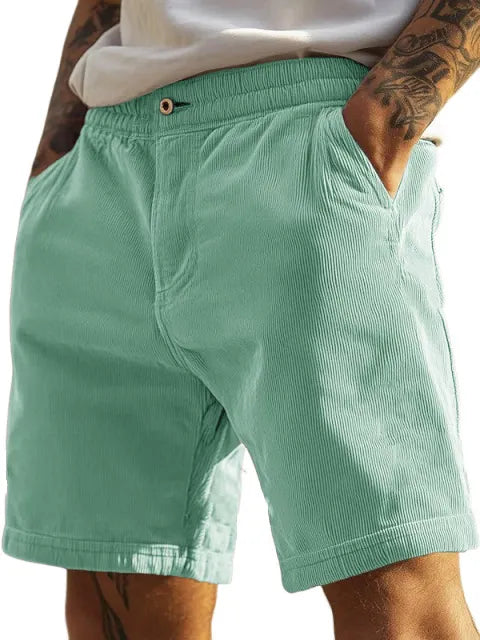 Men's Fashion Casual Elastic Waist Retro Shorts