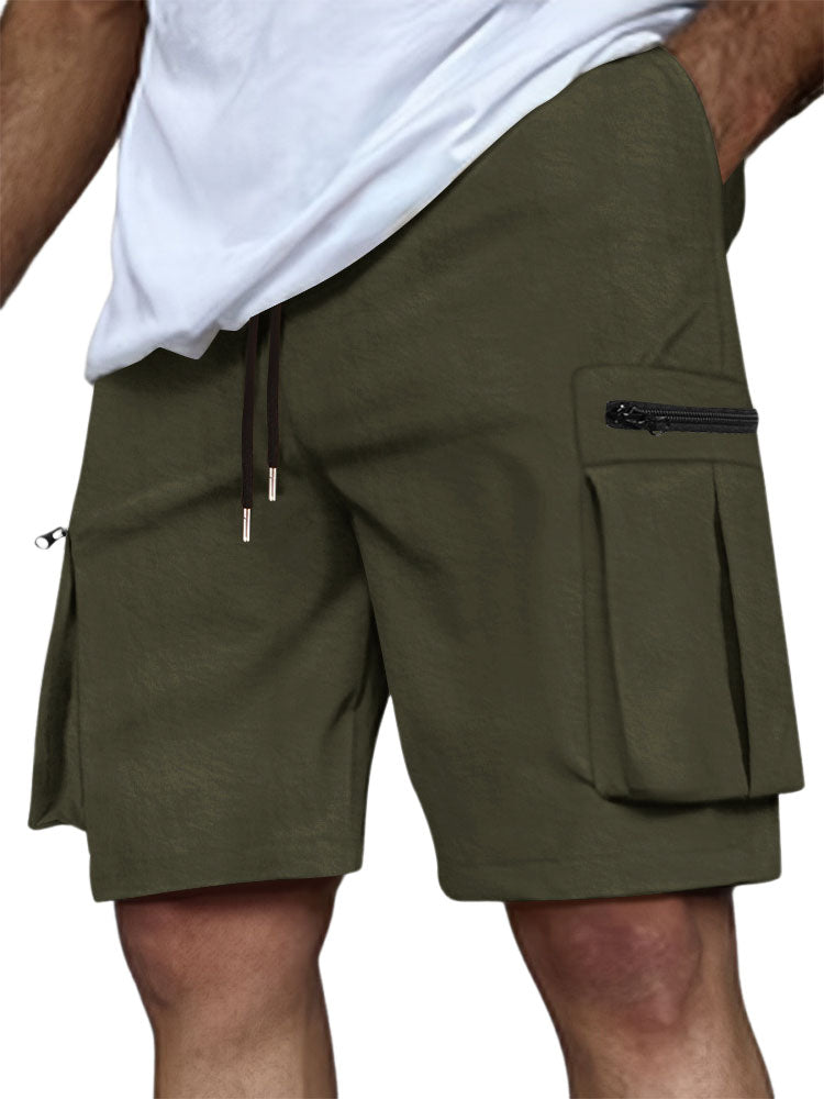 Men's Cargo Zipper Pocket Casual Shorts