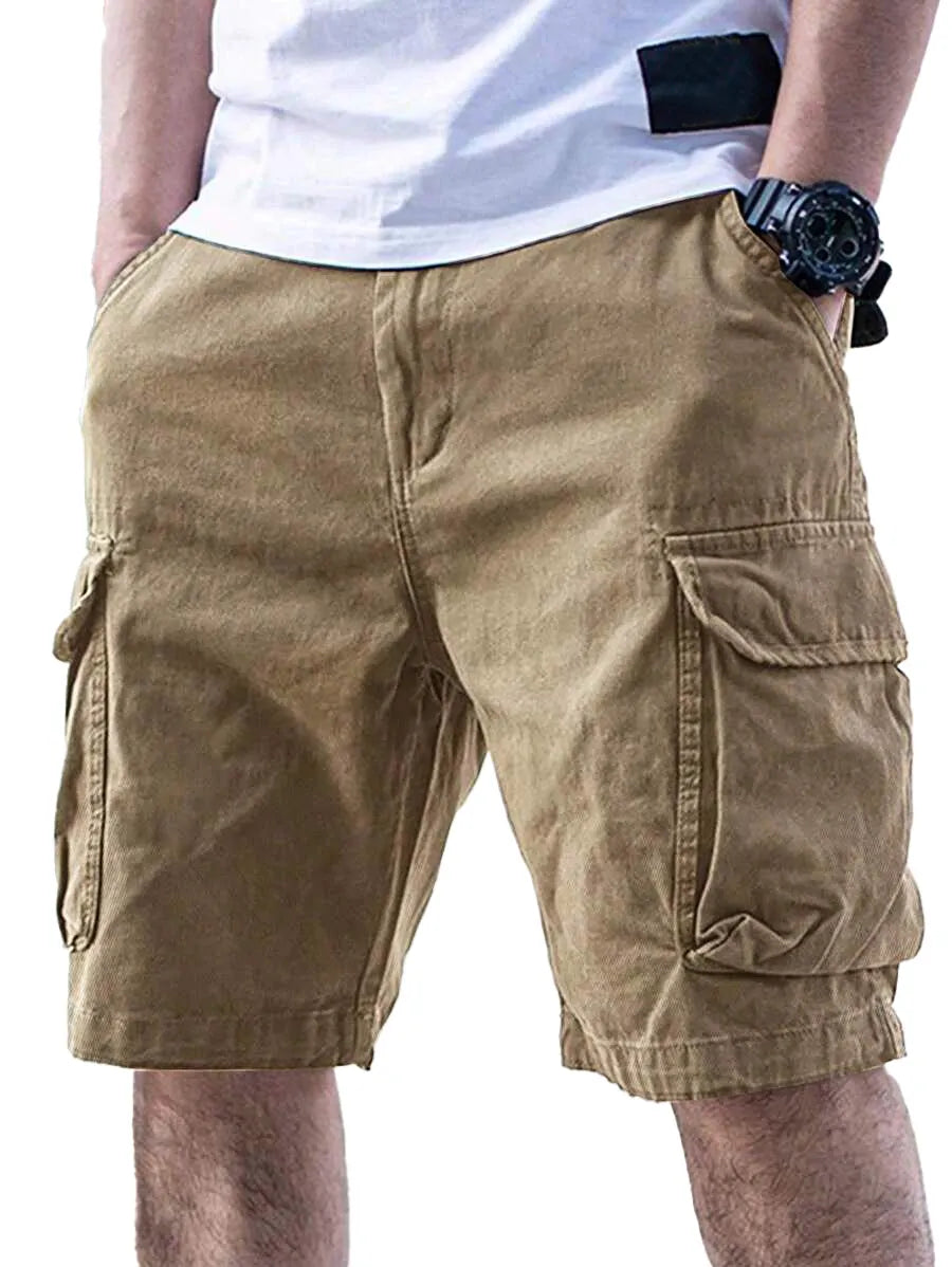 Men's Casual Solid Color Cargo Shorts