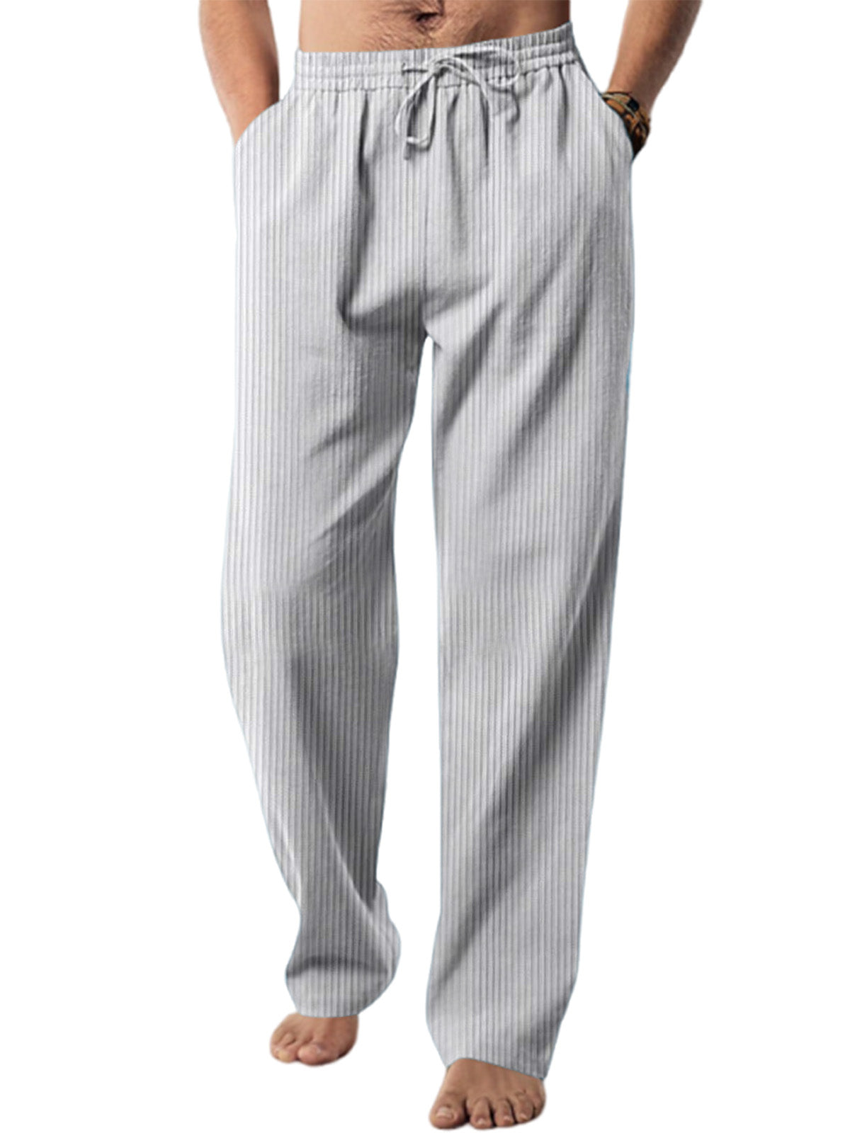 Men's Everyday Casual Solid Color Corduroy Trousers