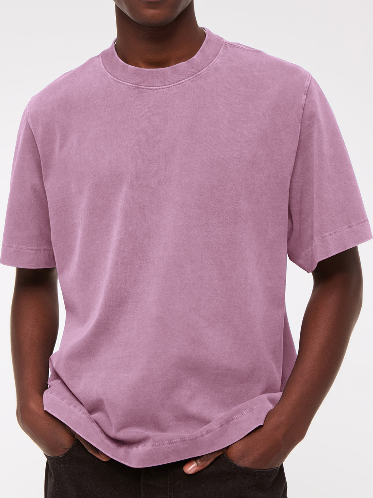 Men's 260g Pure Cotton Vintage Distressed Short-sleeved T-shirt