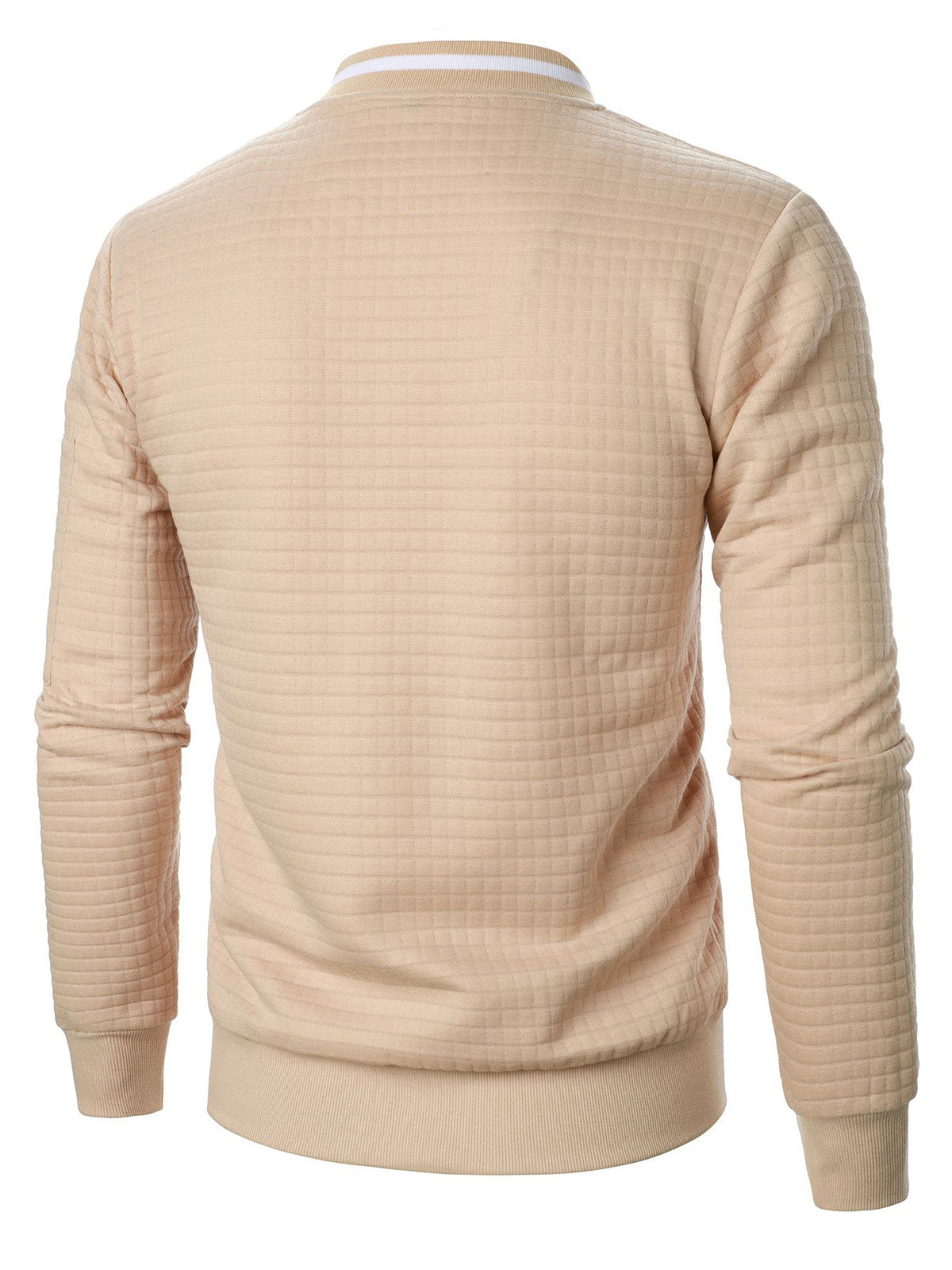 Men's Casual Solid Color Comfortable Square Zipper Baseball Shirt Jacket