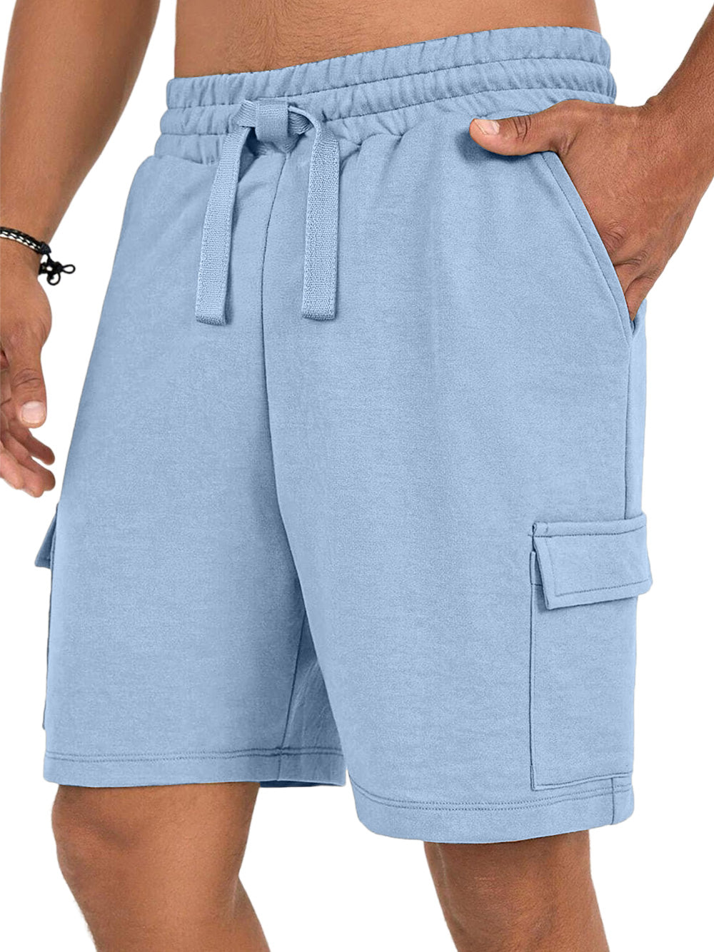 Men's Casual Cargo Multi-pocket Solid Color Comfortable Shorts