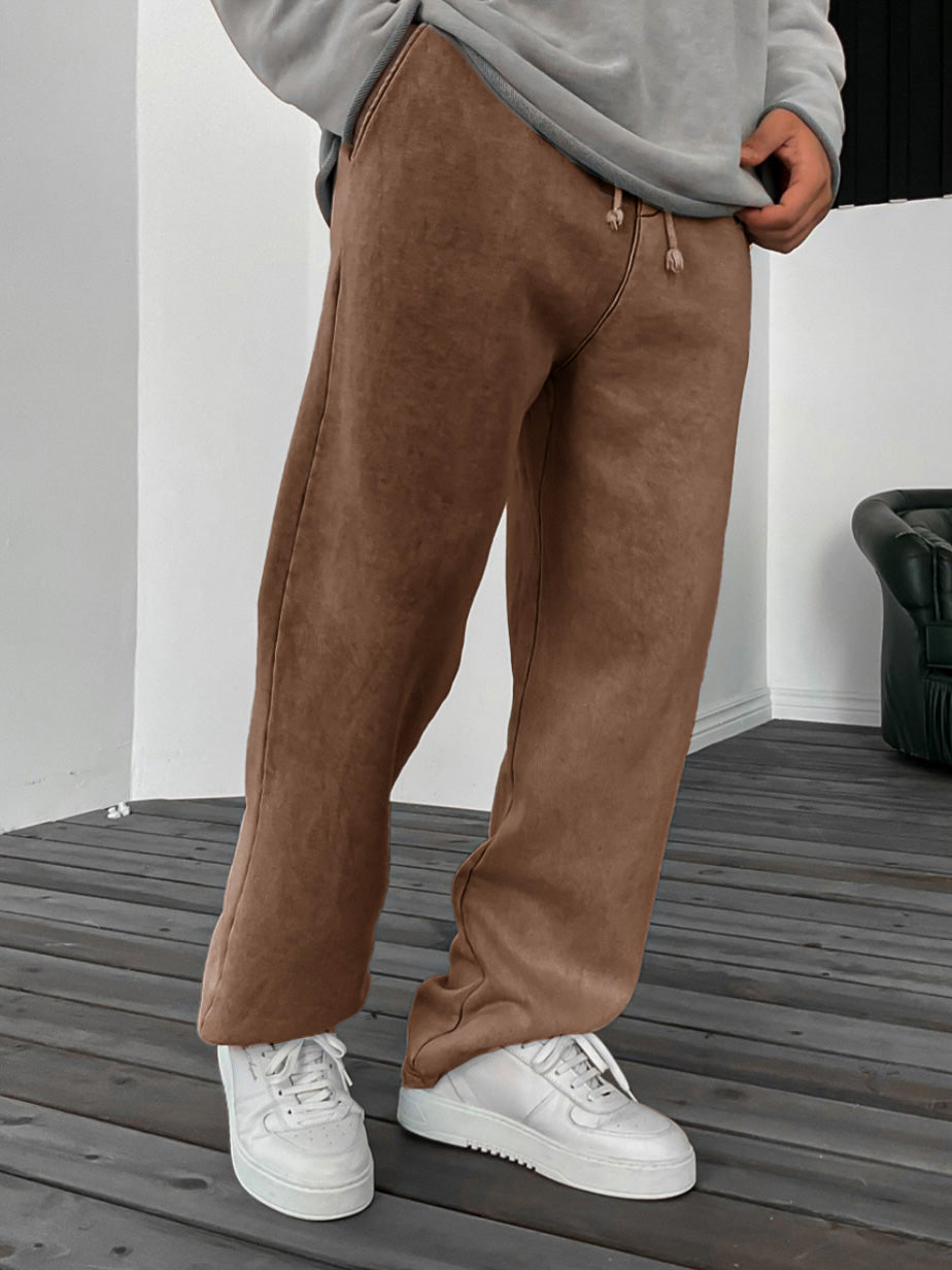 Men's Vintage Distressed Fashionable Thickened Trousers