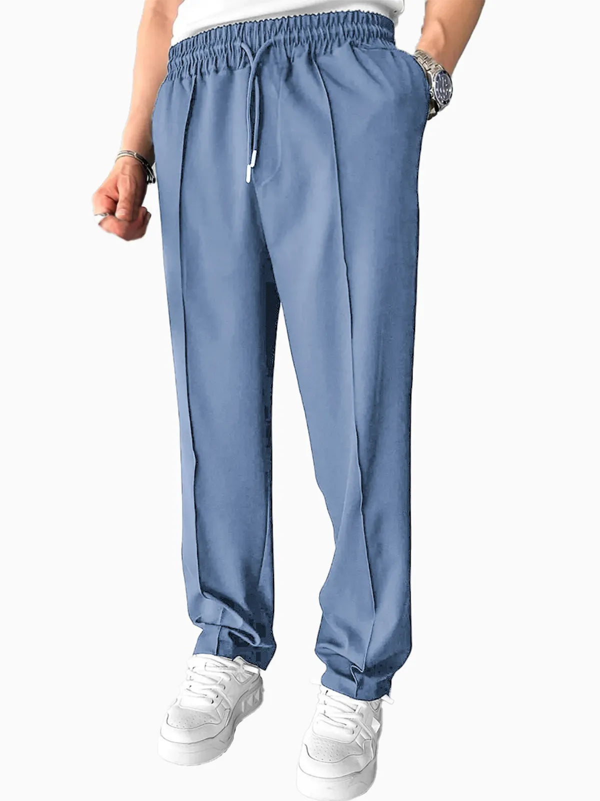 Men's Casual Trousers Elastic Straight Trousers