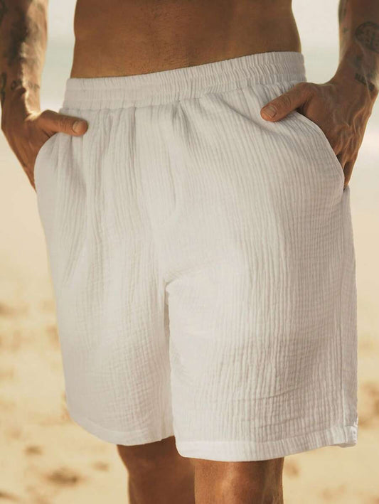 Men's Fashion Casual Pleated Fabric Shorts