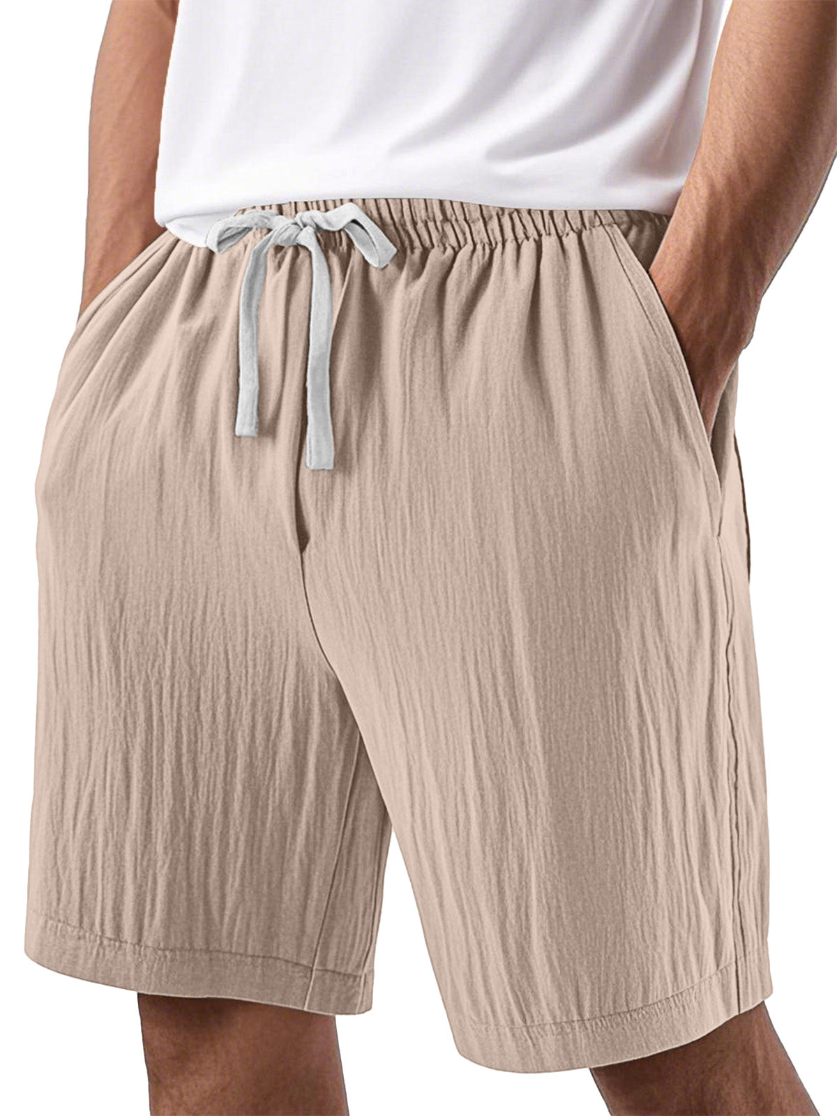 Men's Casual Solid Color Comfortable Loose Beach Shorts