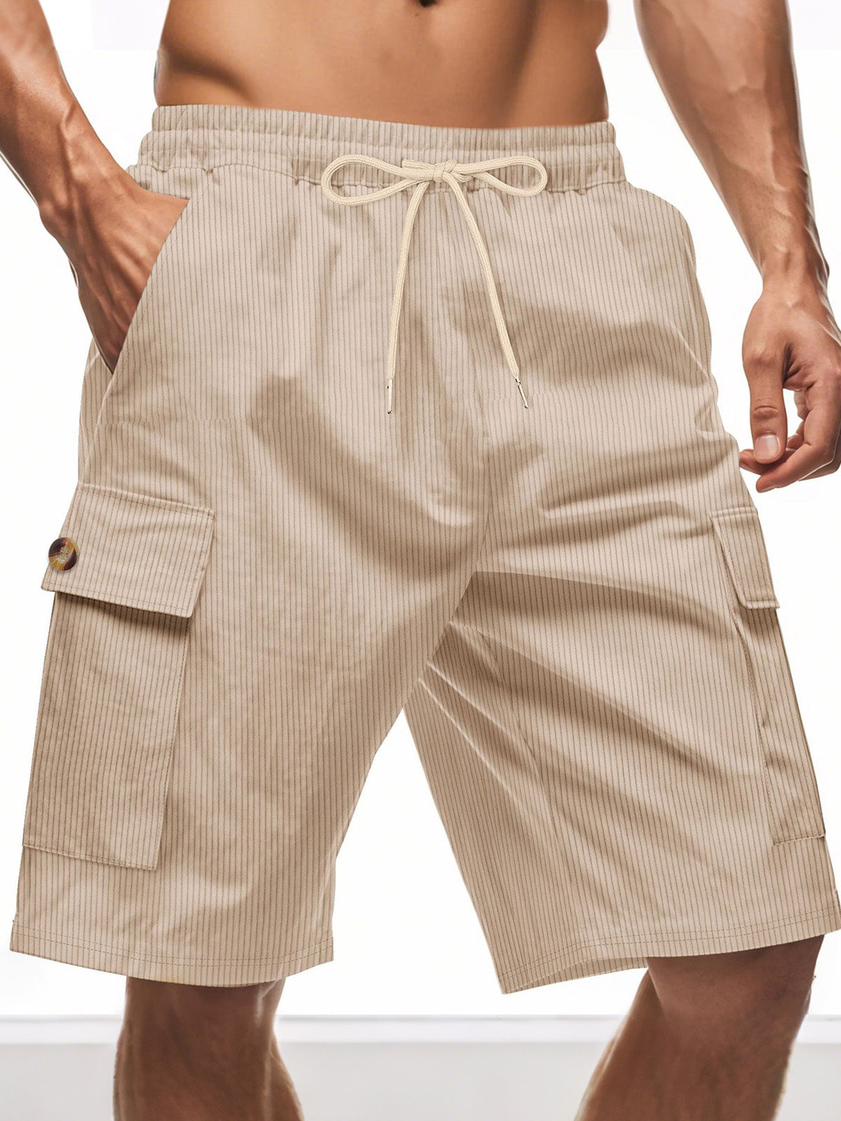 Men's Corduroy Multi-pocket Cargo Shorts