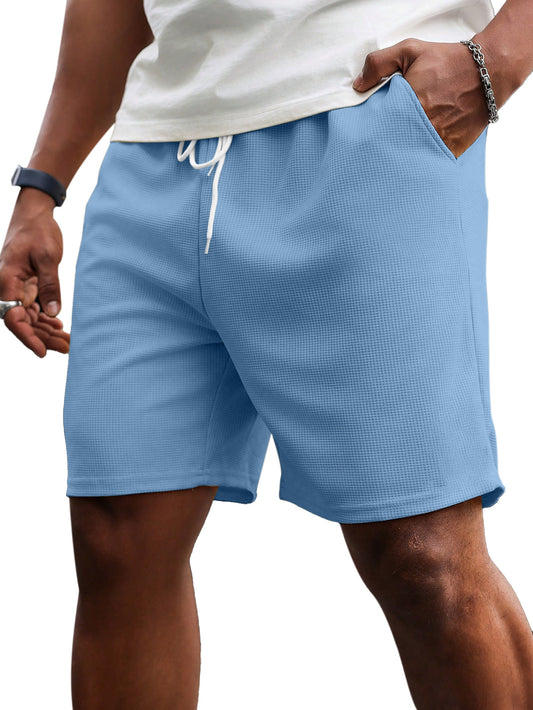 Men's Casual Simple Waffle Shorts