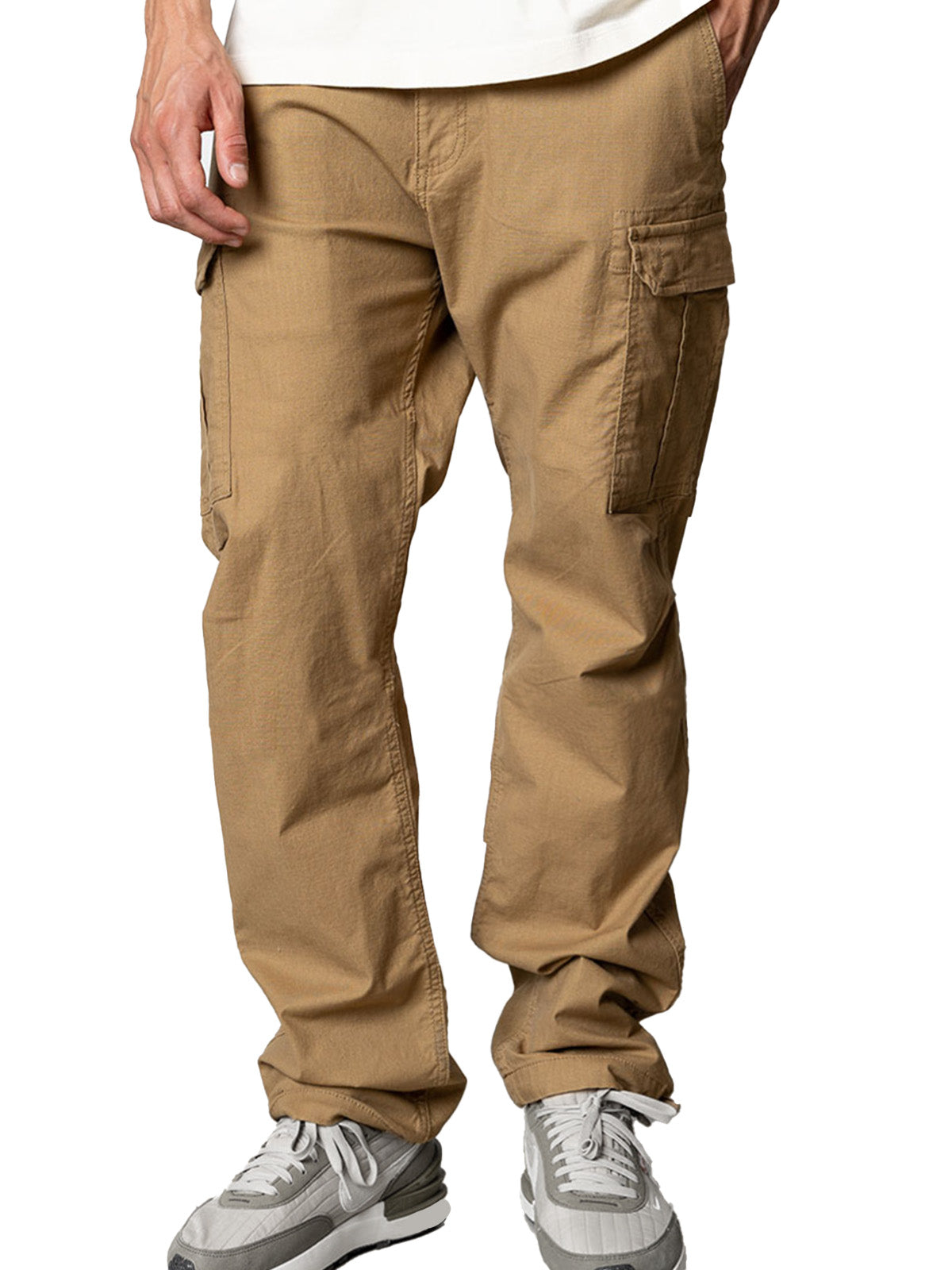 Men's Casual Solid Color Pocket Cargo Pants