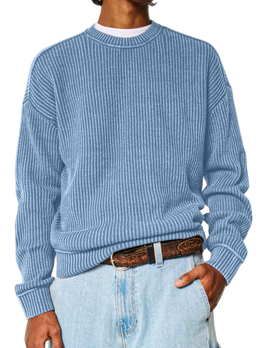 Men's Everyday Solid Color Crew Neck Sweater
