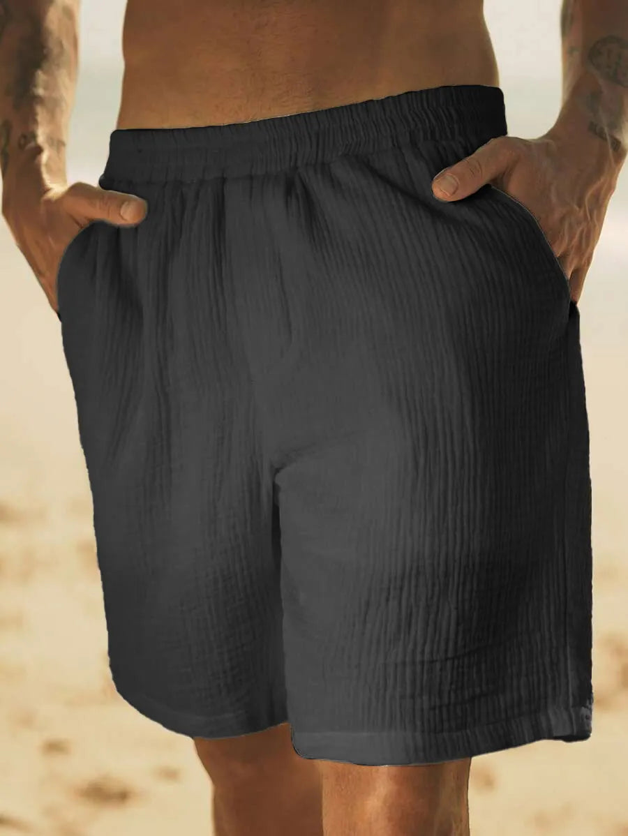 Men's Fashion Casual Pleated Fabric Shorts