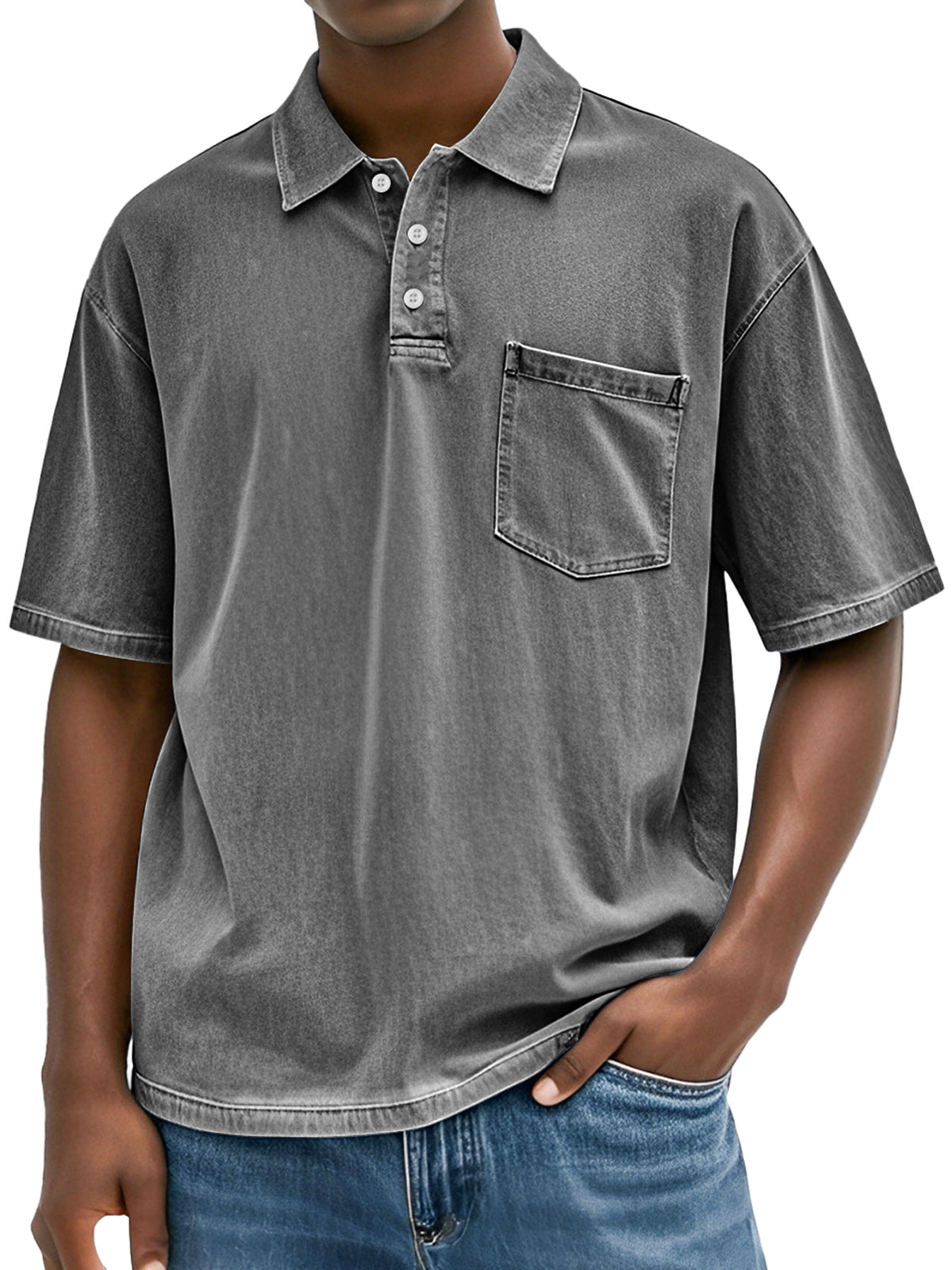 Men's Retro Everyday Lapel Pocket Comfort Short Sleeve POLO Shirt
