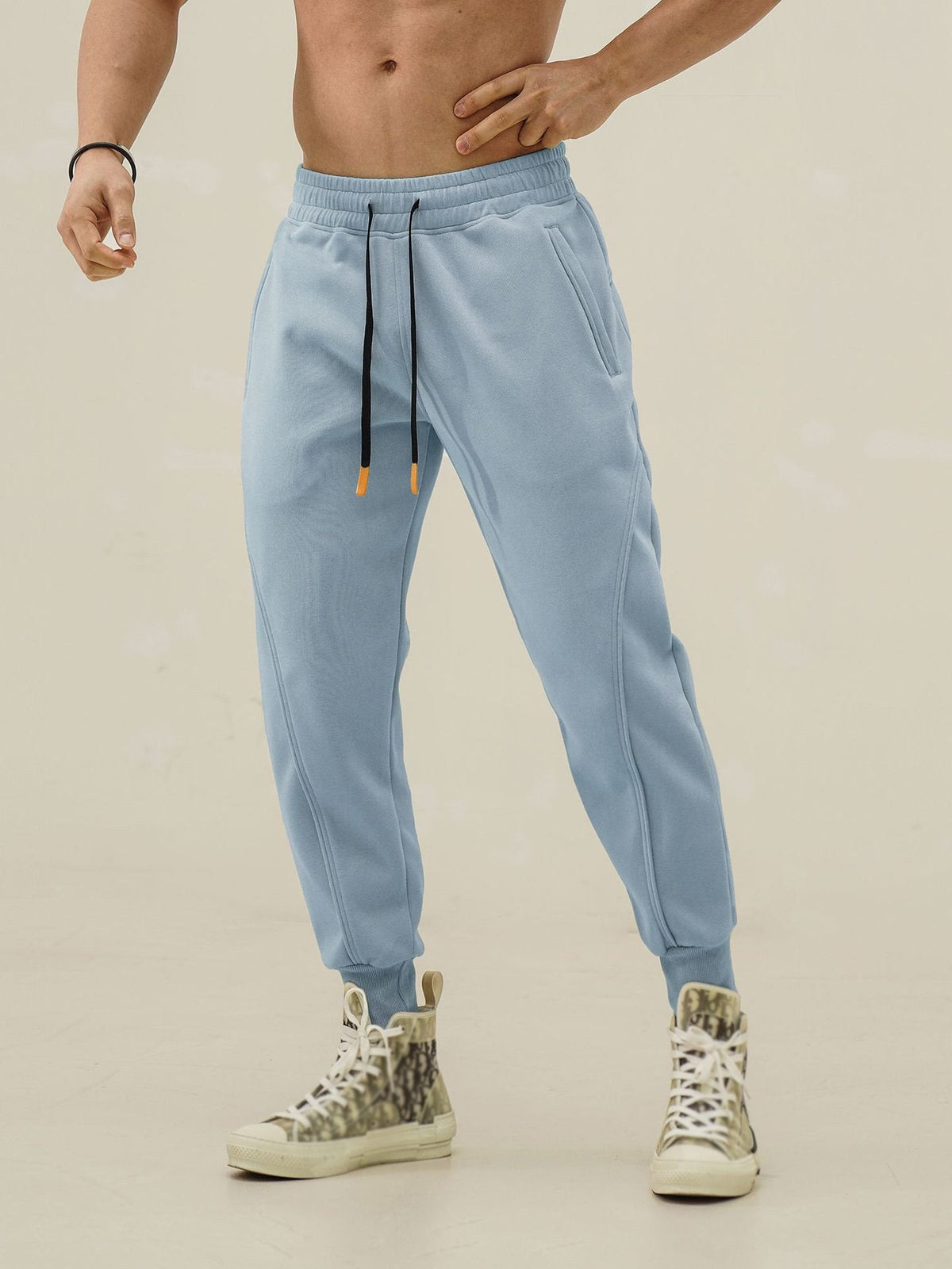 Men's Loose Three-dimensional Patchwork Leggings Trousers