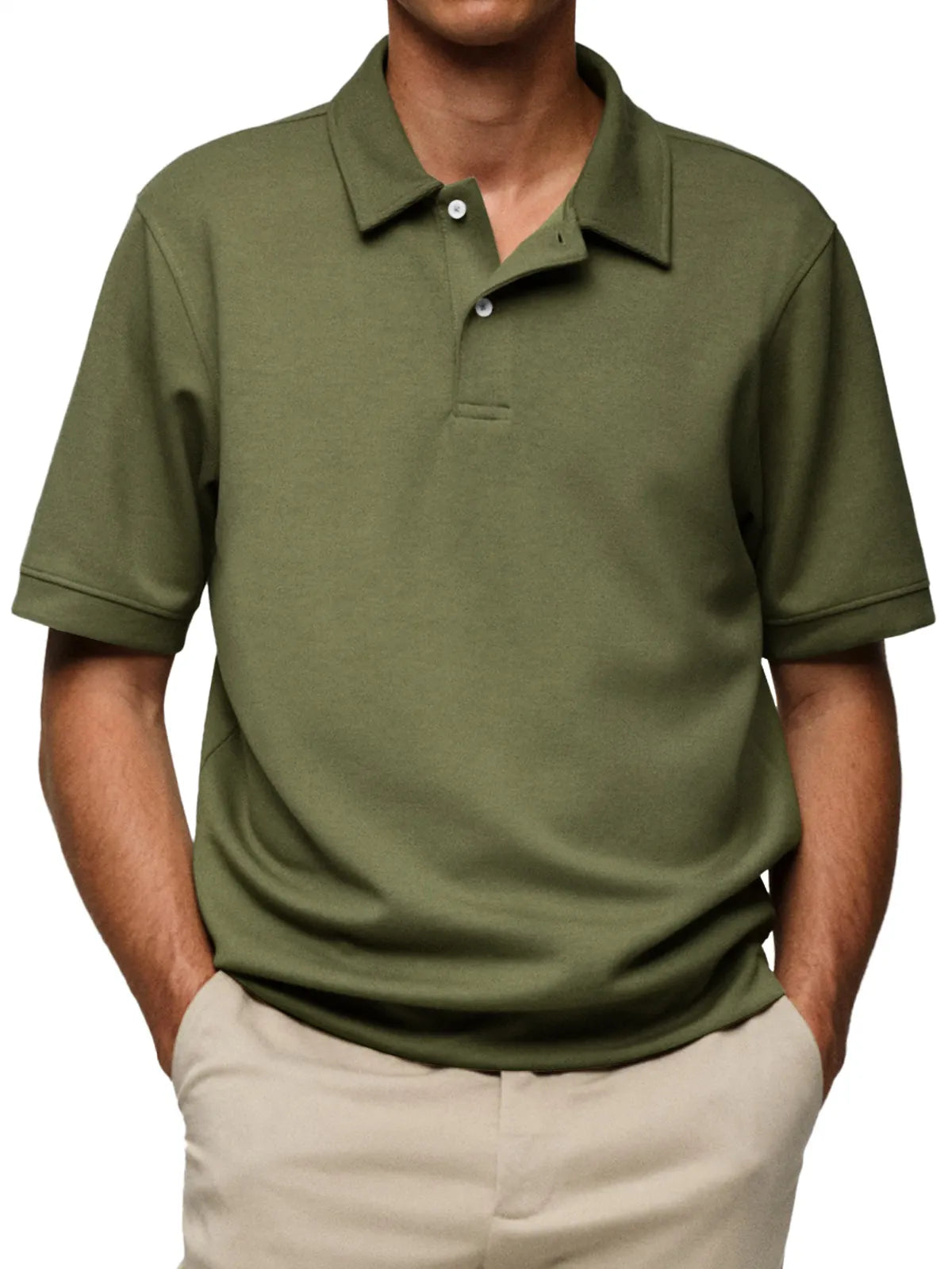 Men's Everyday Casual Lapel Button-Down Short Sleeve POLO Shirt