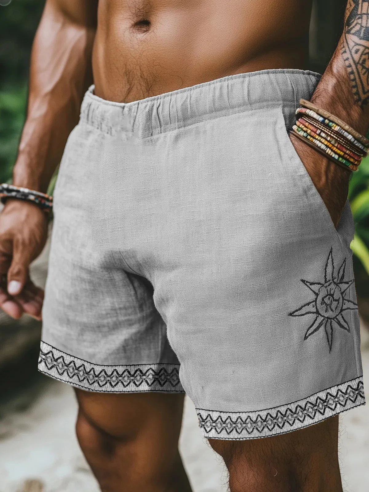 Men's Hawaiian Casual Print Shorts