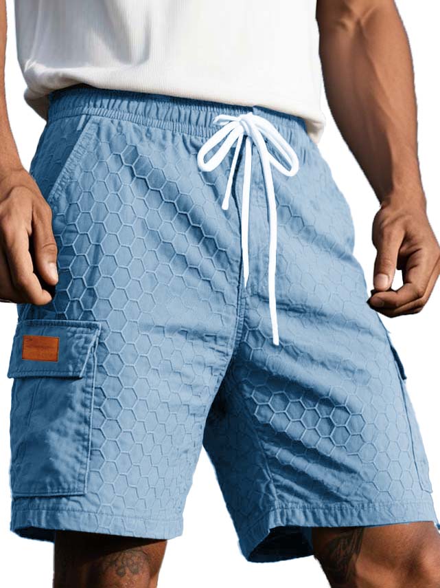 Men's Fashion Casual Textured Fabric Pocket Shorts