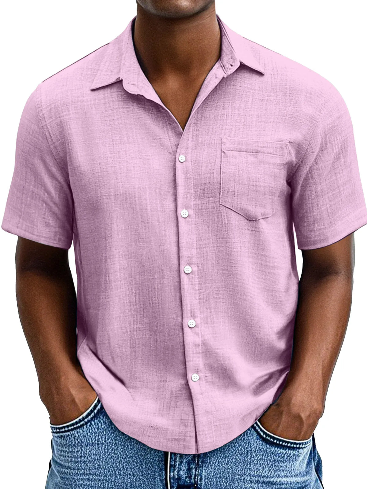 Men's Simple Casual Hawaiian Comfortable Loose Short Sleeve Shirt