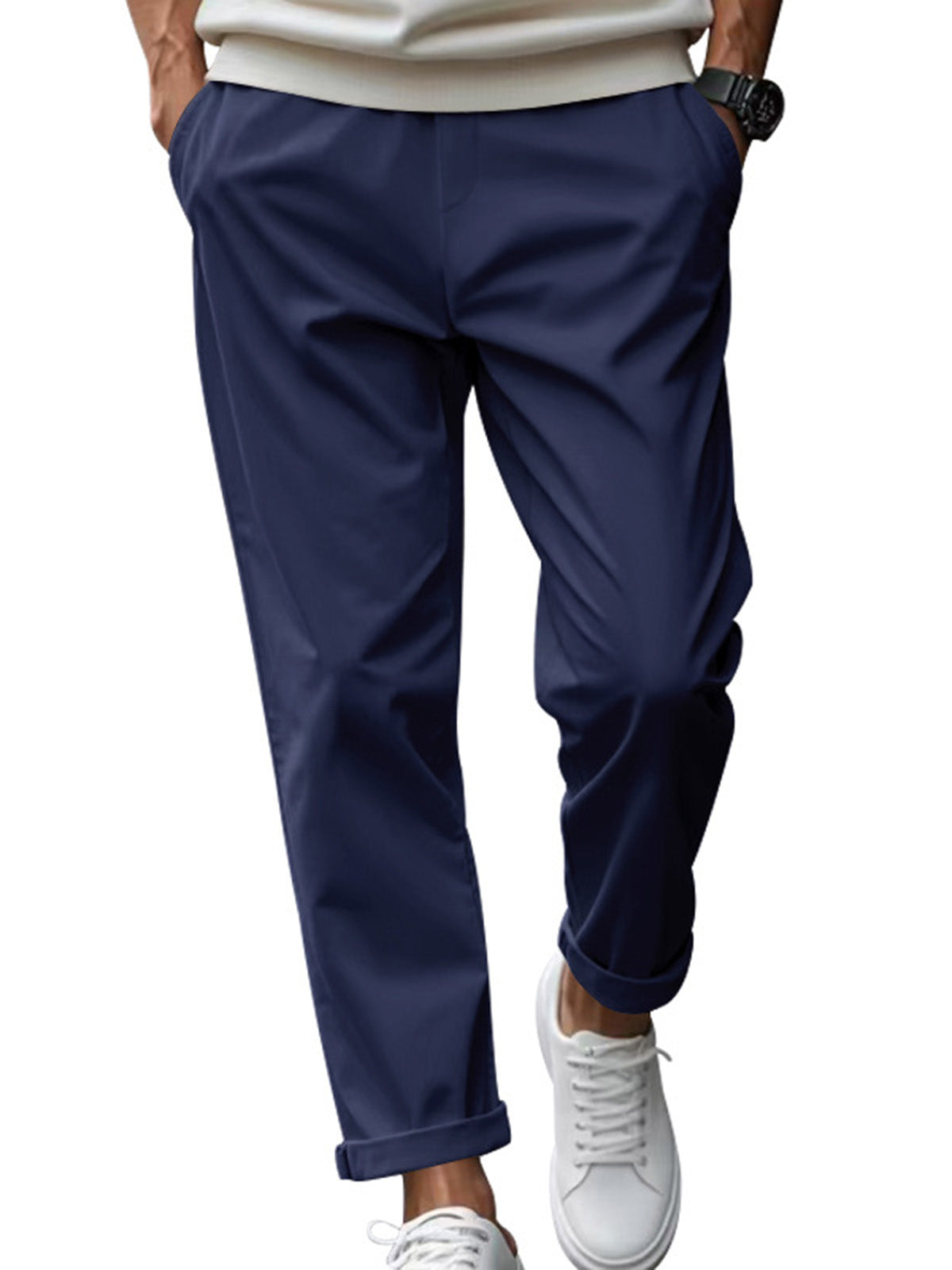 Men's Daily Casual Solid Color Comfortable Trousers