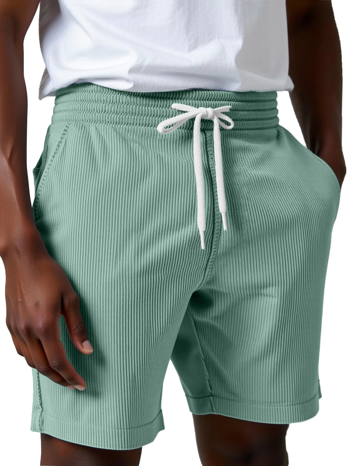 Men's Casual And Comfortable Everyday Simple Corduroy Shorts