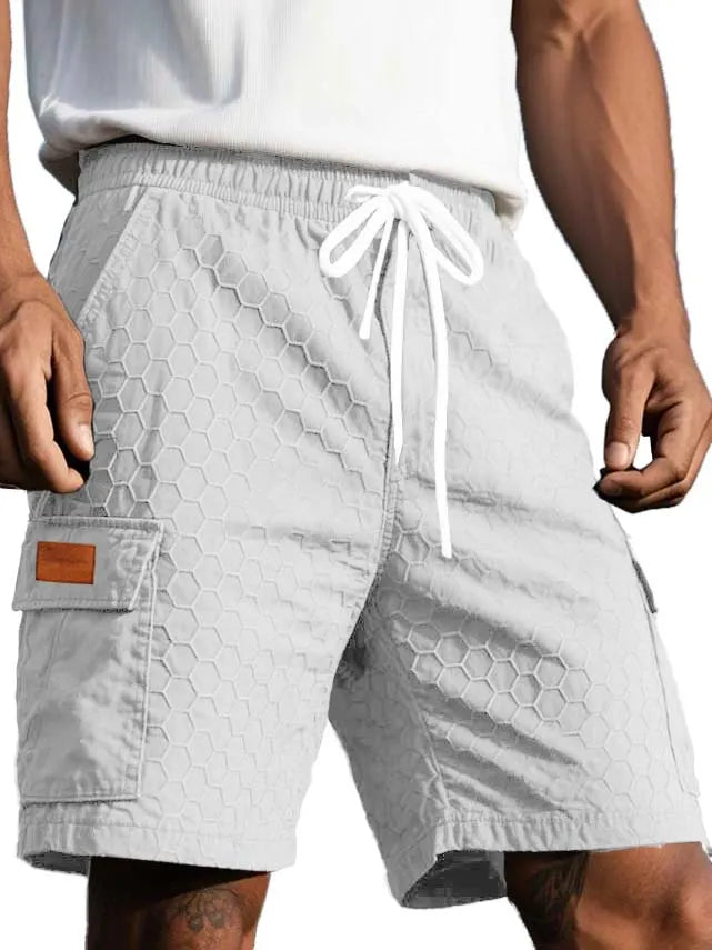 Men's Fashion Casual Textured Fabric Pocket Shorts