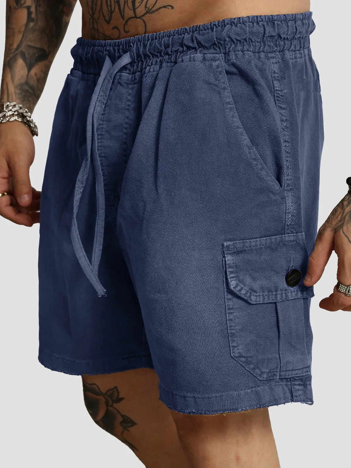 Men's Fashion Retro Workwear Pocket Shorts