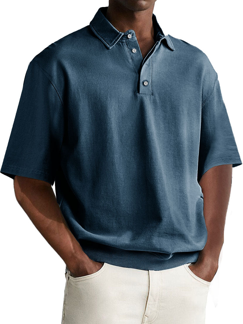 Men's Fashion Comfortable And Casual Lapel Short-sleeved Polo Shirt