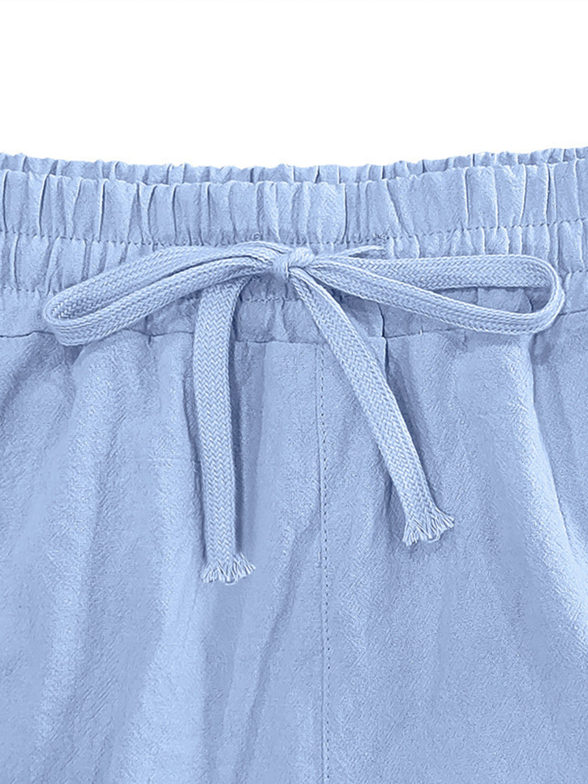 Men's Simple Solid Color Comfortable Breathable Loose Cropped Pants