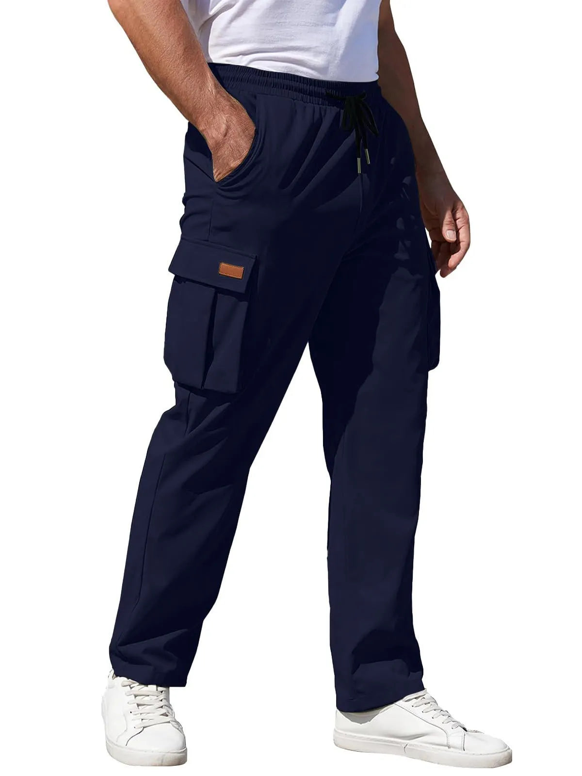 Men's Casual Multi-pocket Workwear Drawstring Trousers