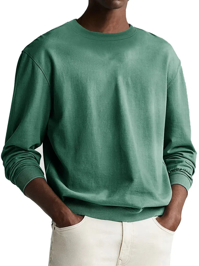 Men's Fashion Retro Round Neck Long Sleeve Sweatshirt