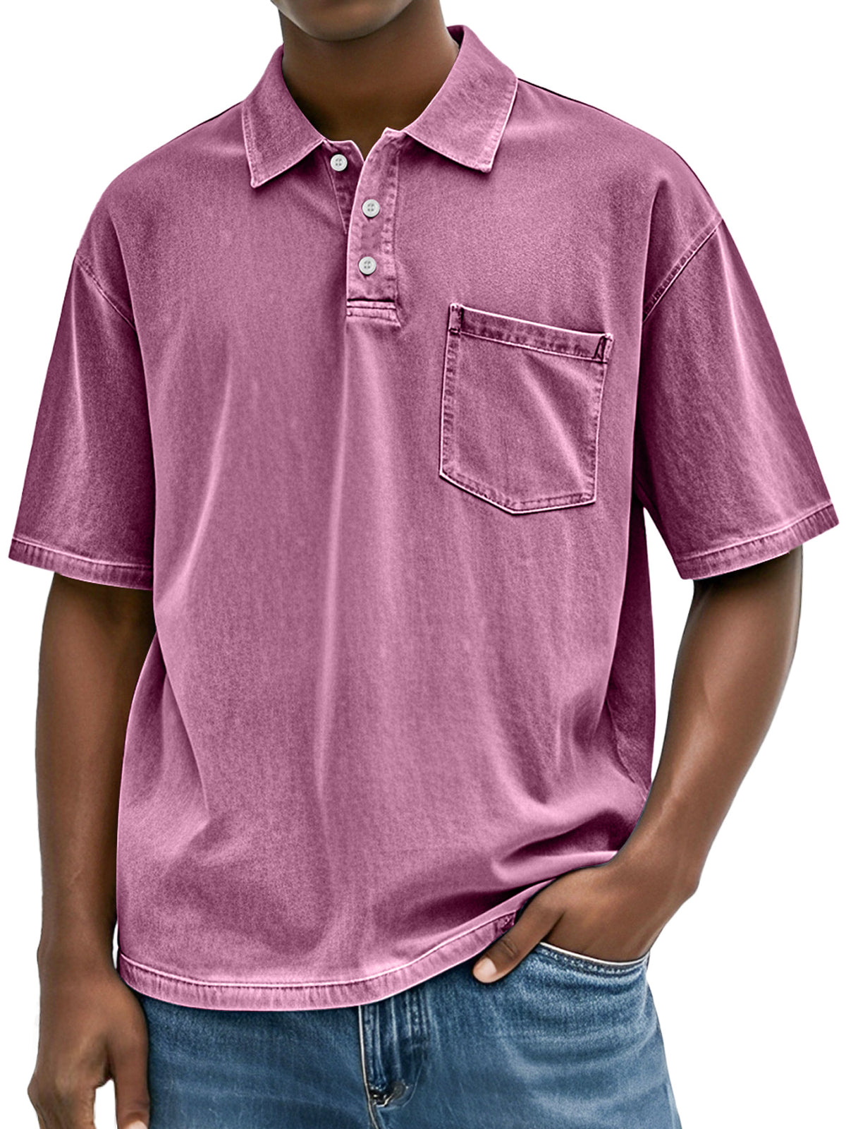 Men's Retro Everyday Lapel Pocket Comfort Short Sleeve POLO Shirt