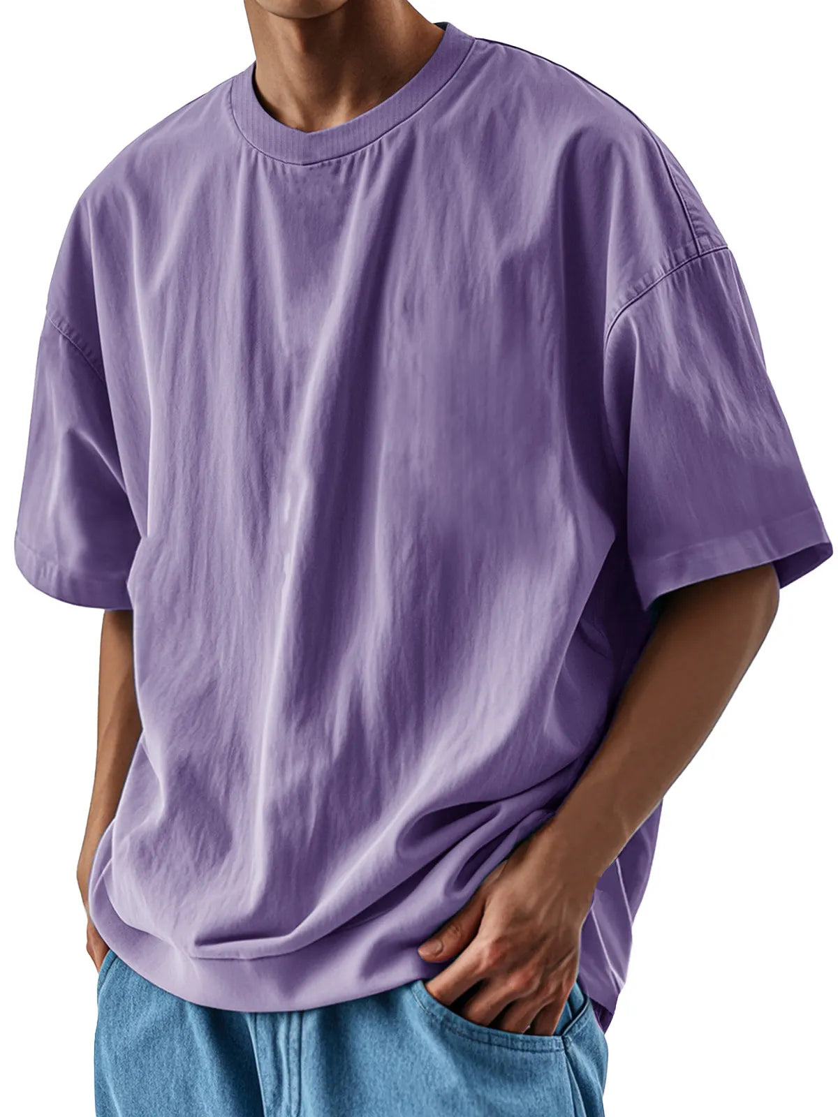 Men's Fashion Casual Loose Pocket Short Sleeve T-Shirt