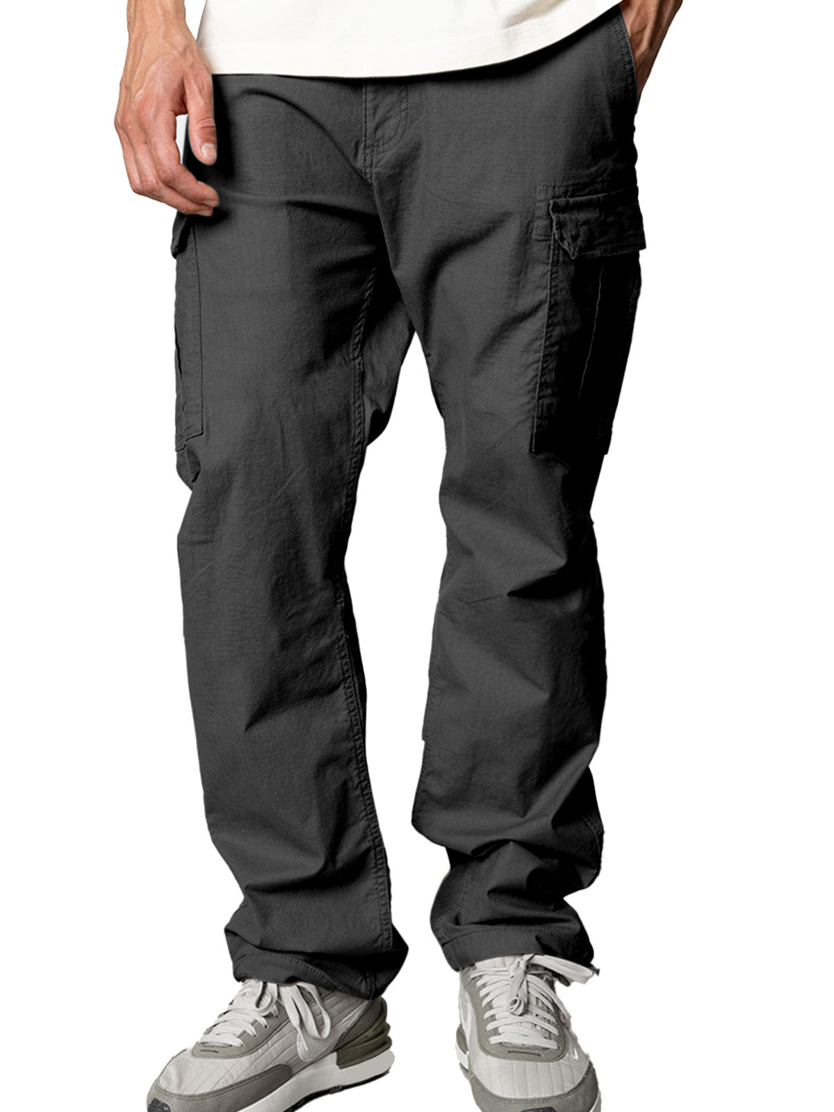 Men's Casual Solid Color Pocket Cargo Pants