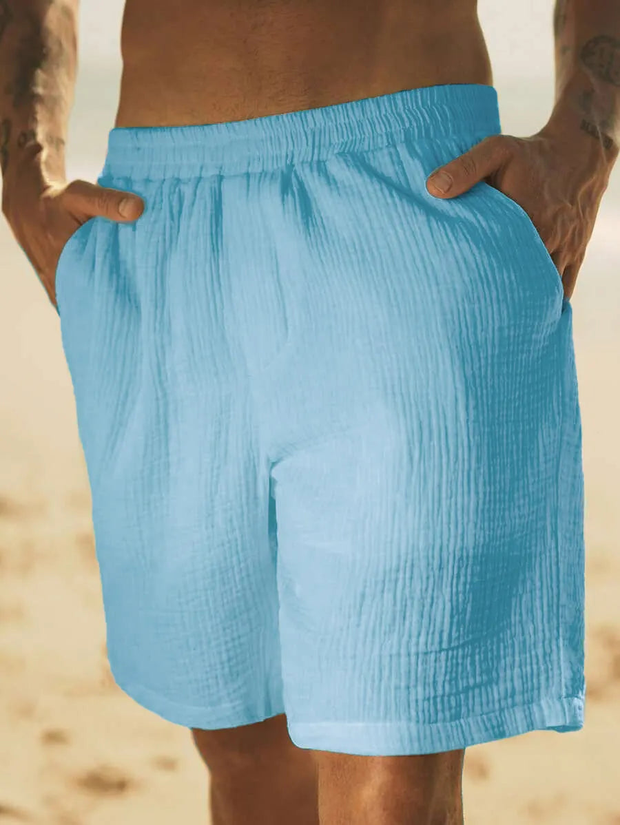 Men's Fashion Casual Pleated Fabric Shorts