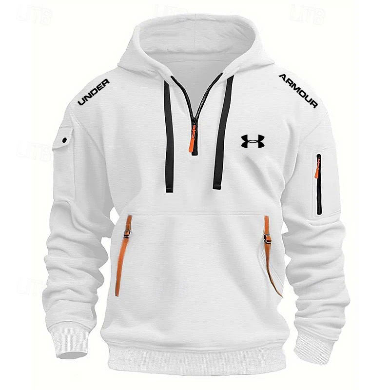 Men's Zipper And Multi Pocket Sport Casual Sweatshirt