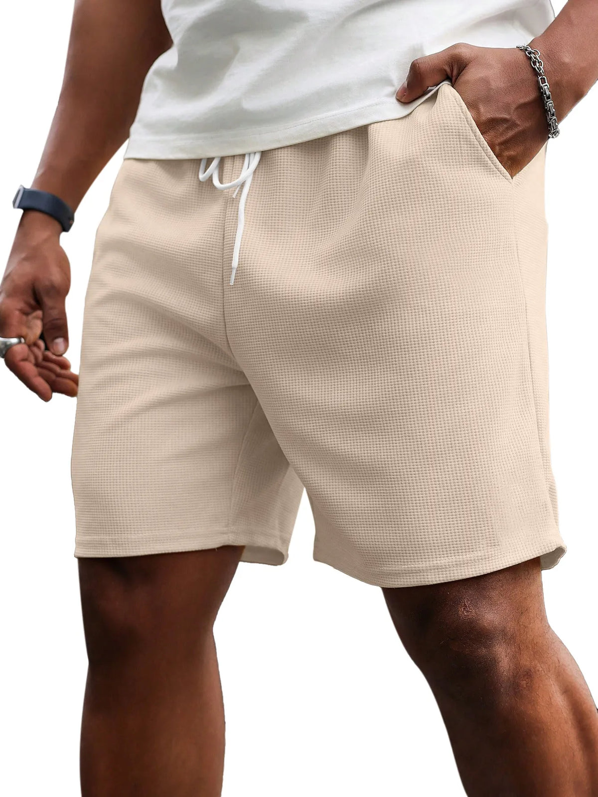 Men's Casual Simple Waffle Shorts