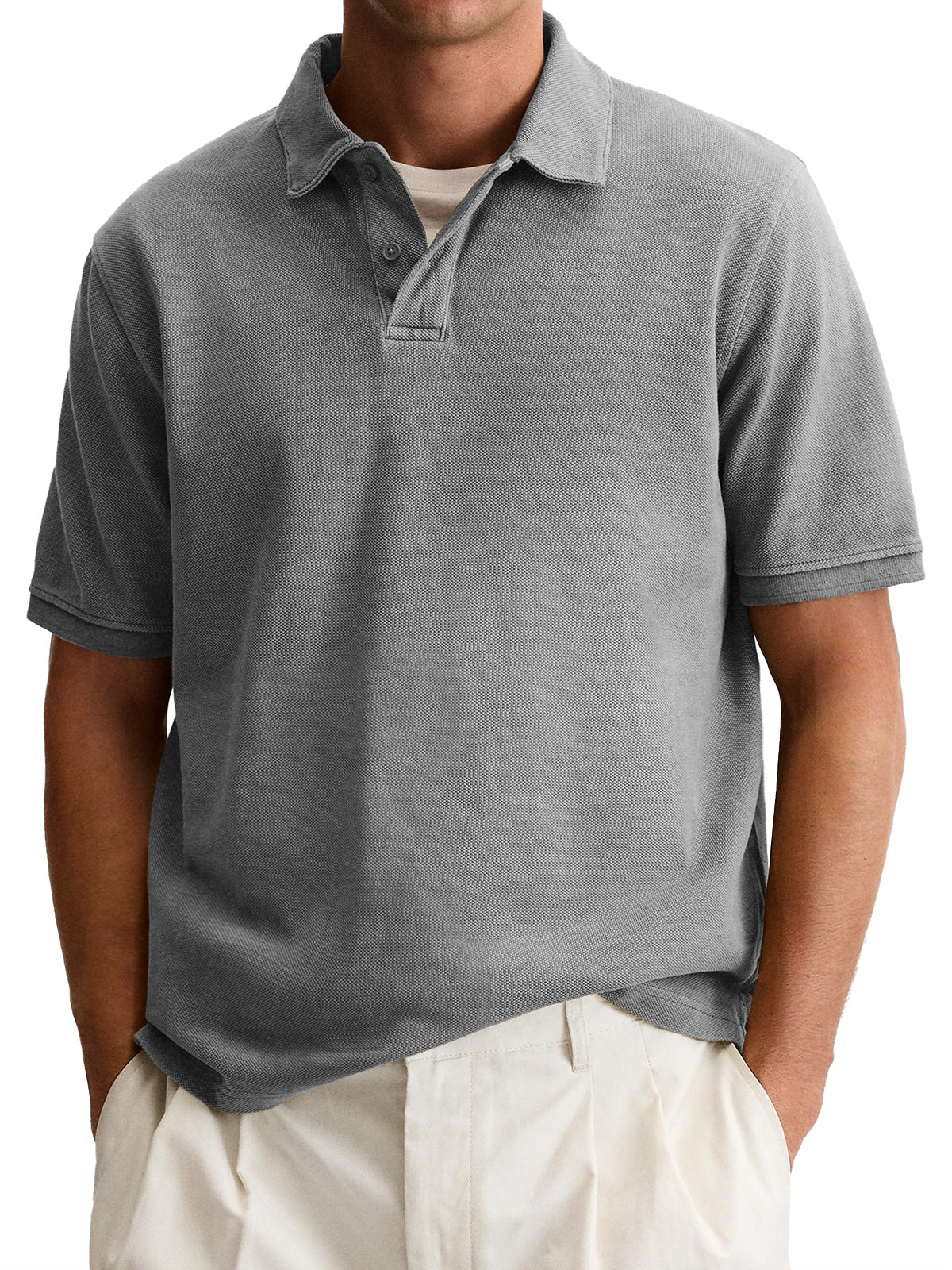 Men's Everyday Casual Lapel Button-Down Short Sleeve POLO Shirt