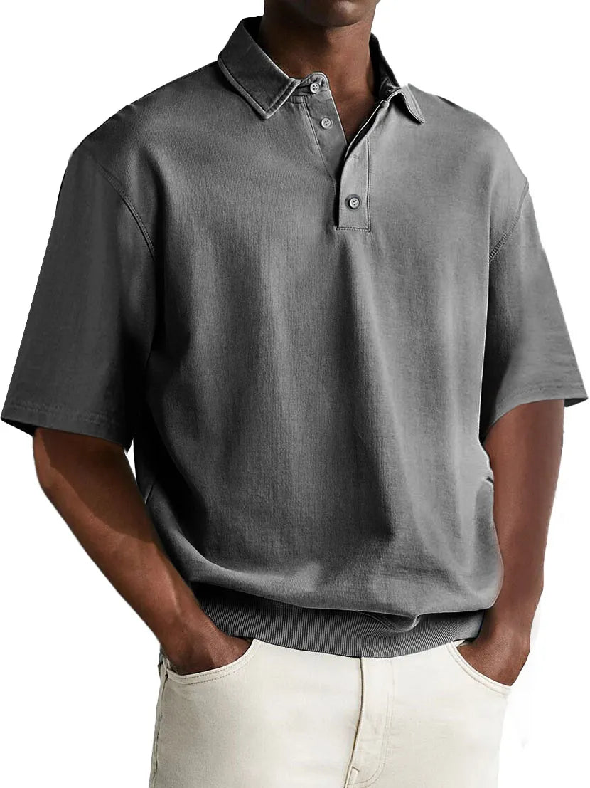 Men's Fashion Comfortable And Casual Lapel Short-sleeved Polo Shirt