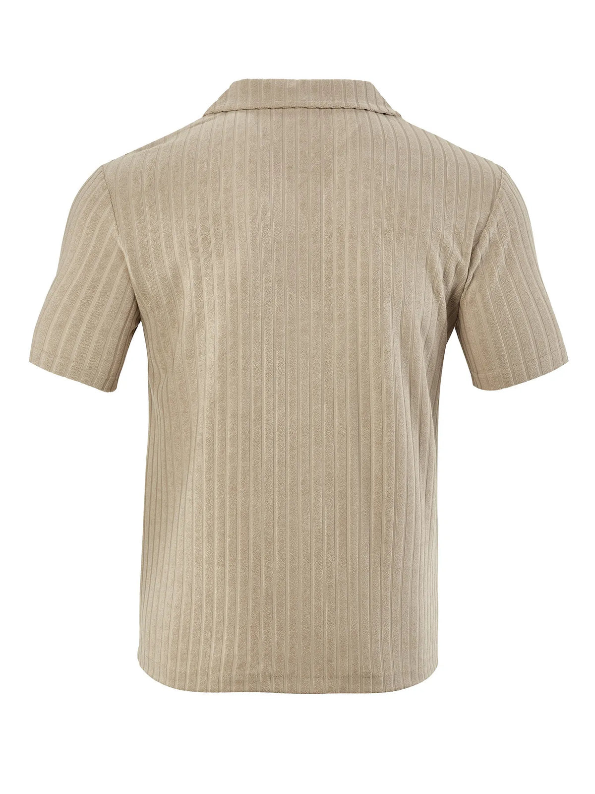 Men's Casual Solid Color Jacquard Short-sleeved Cardigan
