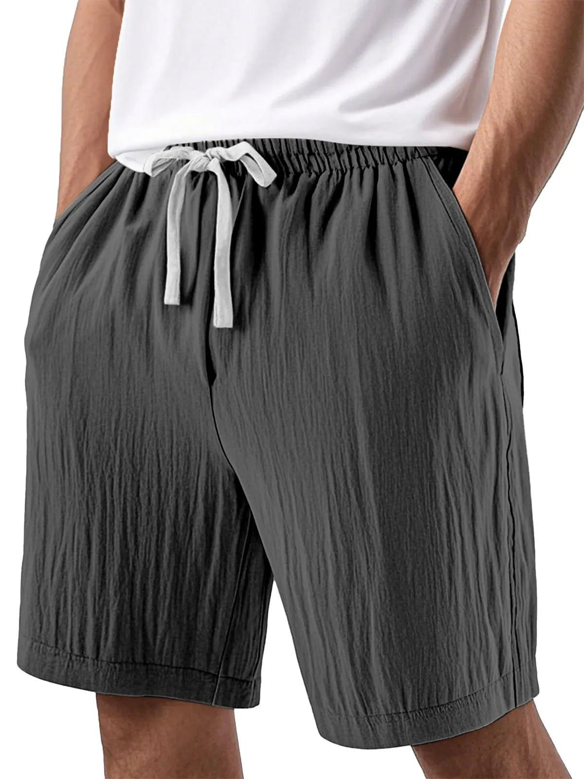 Men's Casual Solid Color Comfortable Loose Beach Shorts
