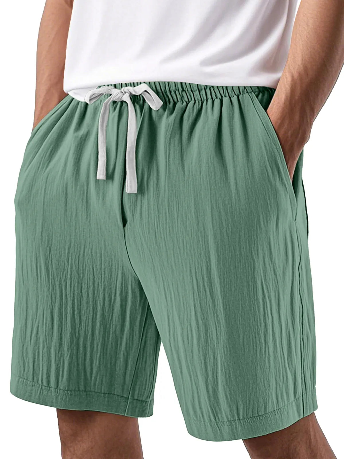 Men's Casual Solid Color Comfortable Loose Beach Shorts
