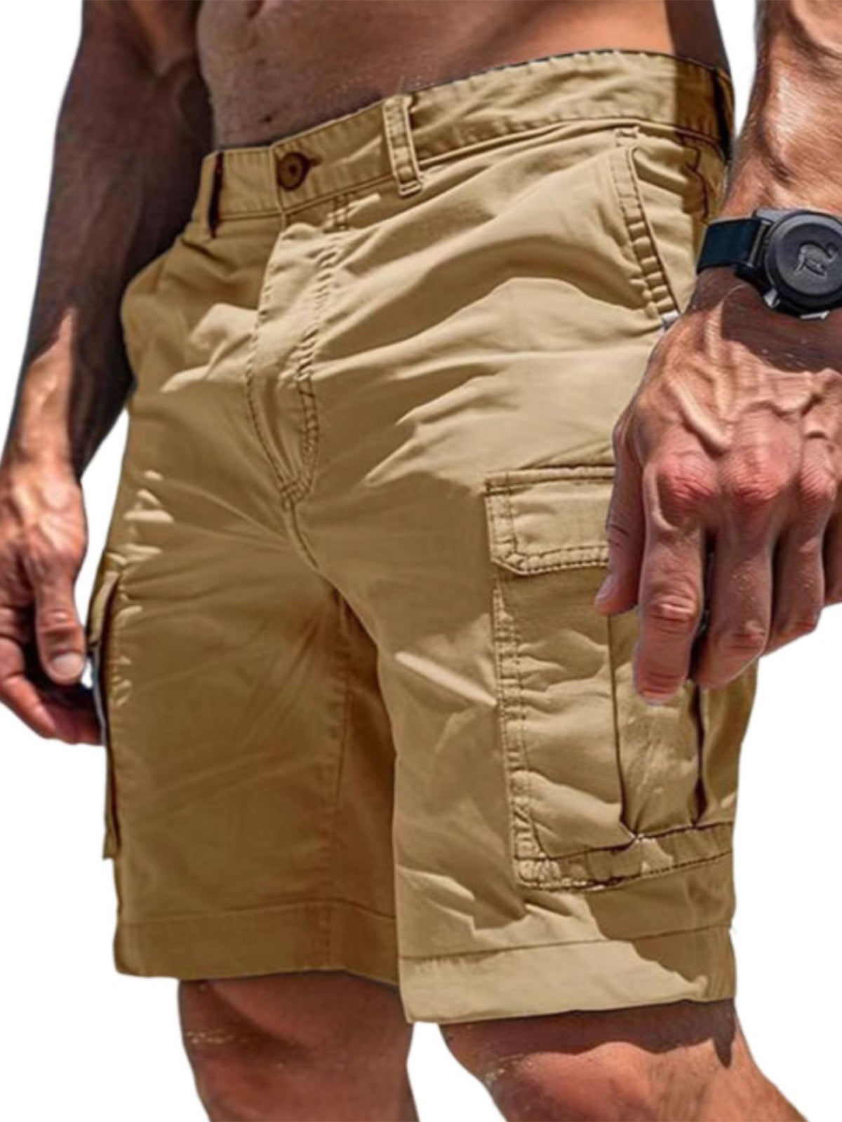 Men's Multi-Pocket Cargo Casual Pants Beach Fashion Shorts