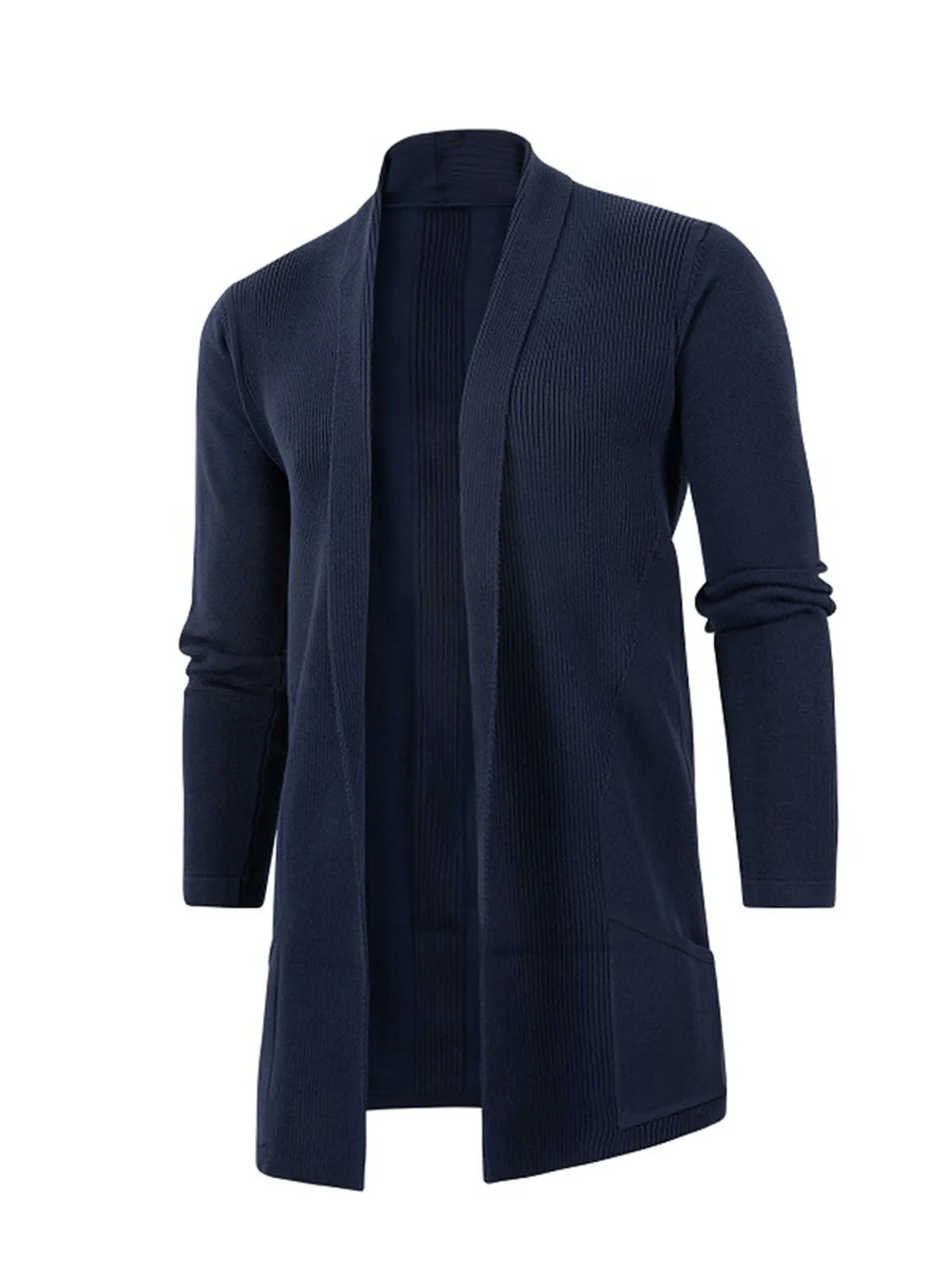 Men's Casual Basic Mid-length Knitted Sweater Cardigan Jacket