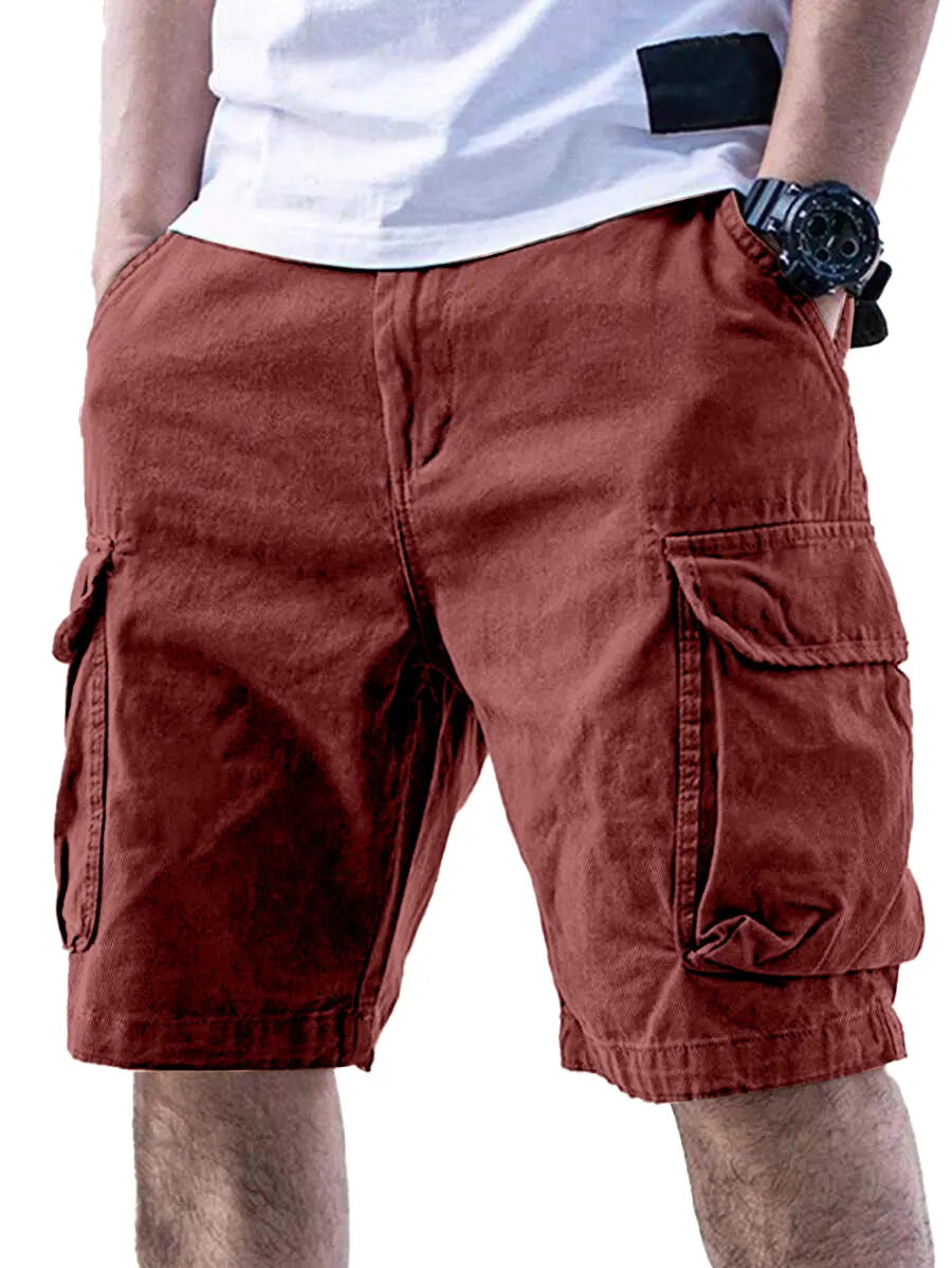 Men's Casual Solid Color Cargo Shorts
