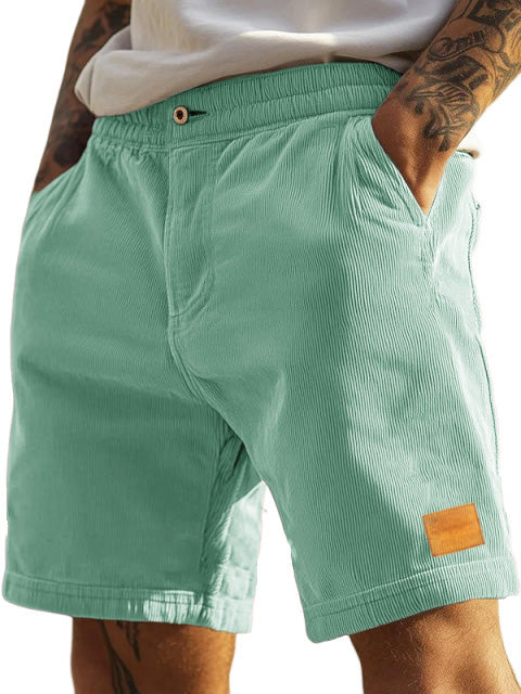 Men's Fashion Elastic Waist Embroidered Logo Shorts