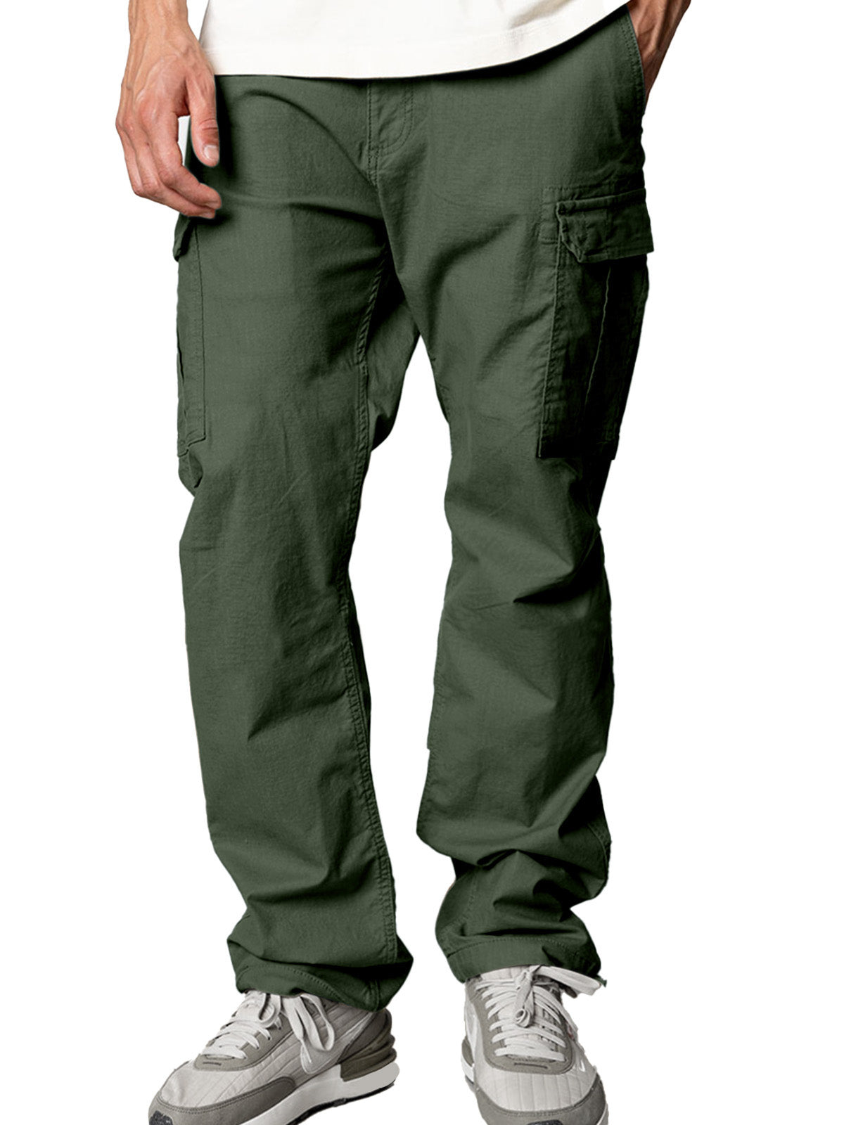 Men's Casual Solid Color Pocket Cargo Pants